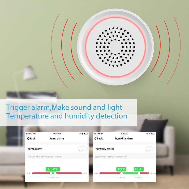 Tuya スマートホームシステム サイレン 温度・湿度センサ - Smart Home Nas のレビューと価格