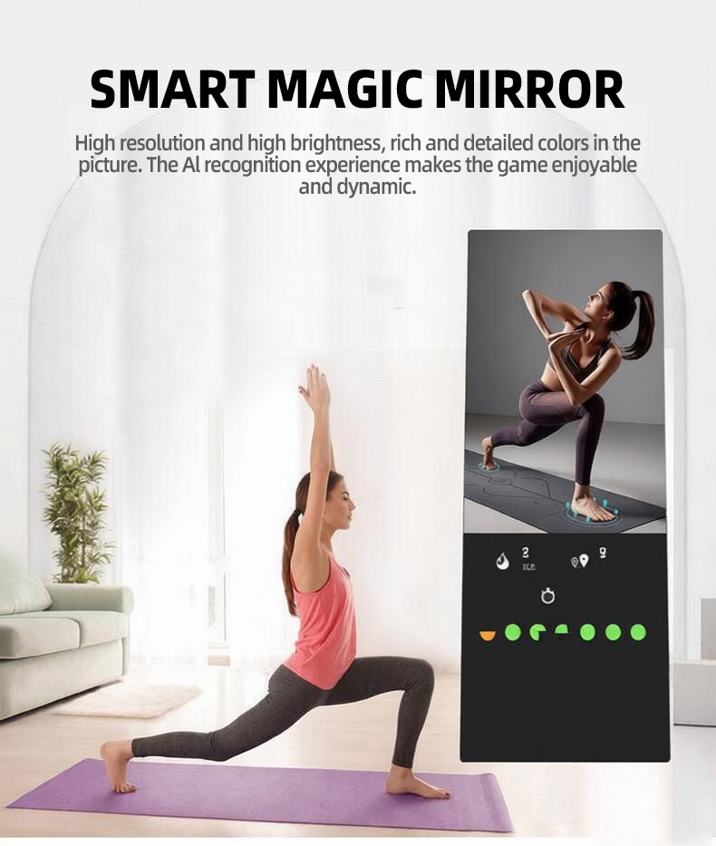 スマートAシェイプフィットネスミラー、Androidタッチス - Smart Home Gym Mirror のレビューと価格