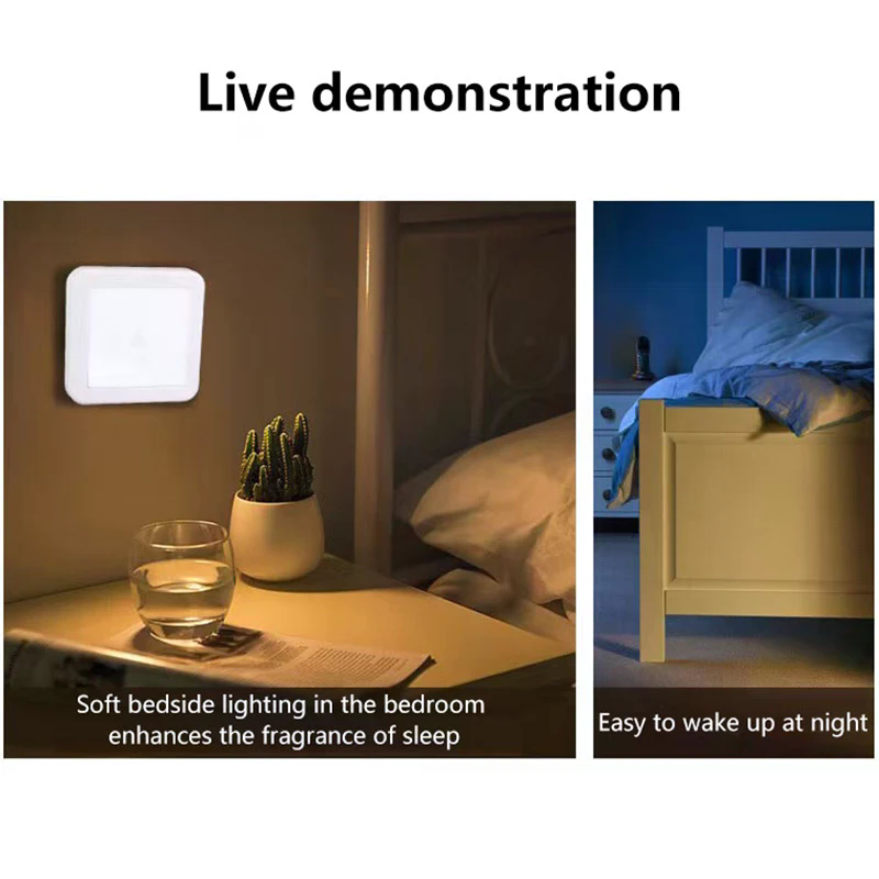 新生児部屋廊下通路家庭用ライト80*80*26mmモーション - Smart Baby Night Light のレビューと価格