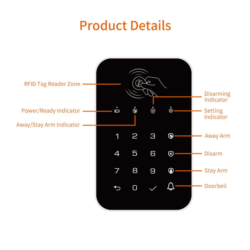 Stanilot-ワイヤレスタッチキーボード433MHz,2 - Smart Home Keyboard のレビューと価格