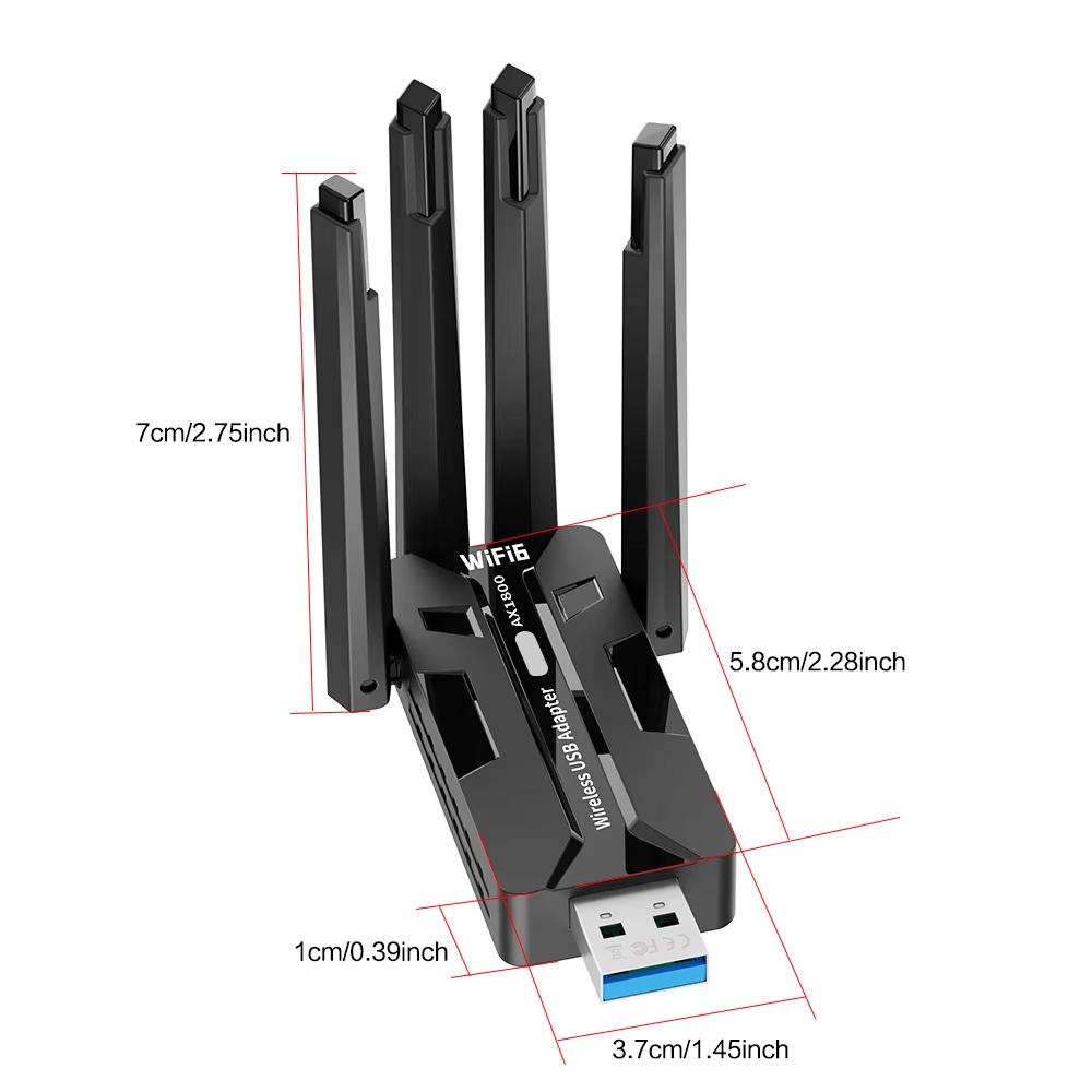 WiFi 6 USB 3.0アダプター 1800Mbps デ - Smart Home For Pc のレビューと価格