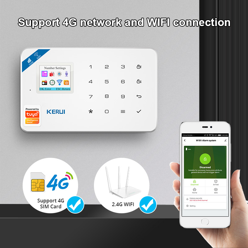 KERUI セキュリティ警報システムキット W184 4G  - Smart Home Package のレビューと価格