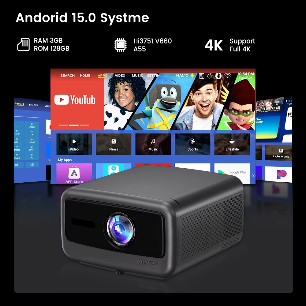 Touyinger Q13W高輝度3800ANSI 3+12 - Smart Home Wifi のレビューと価格