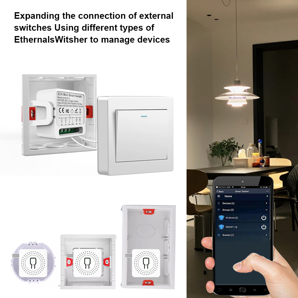 2ウェイTuyaスマートスイッチ2連スマートライトブレーカー - Smart Home Internet のレビューと価格