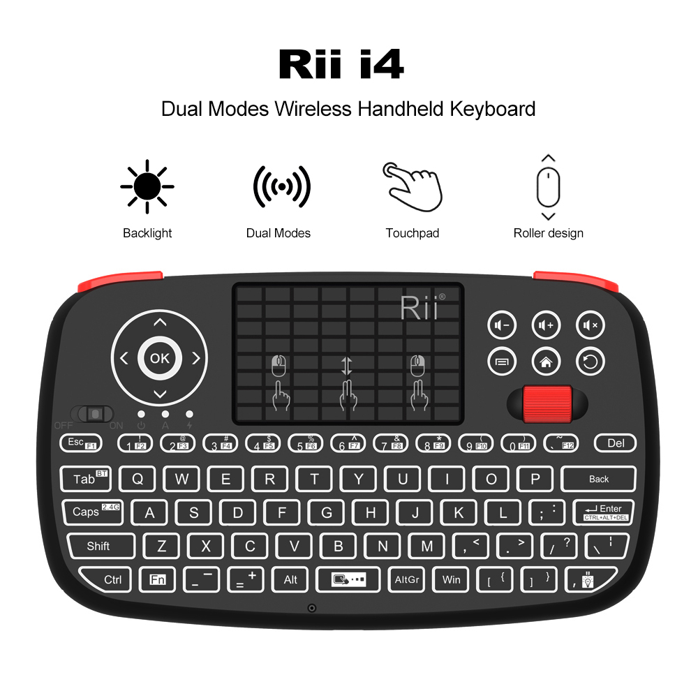 Rii i4 ミニ BT ワイヤレスキーボードタッチパッド  - Smart Home Keyboard のレビューと価格