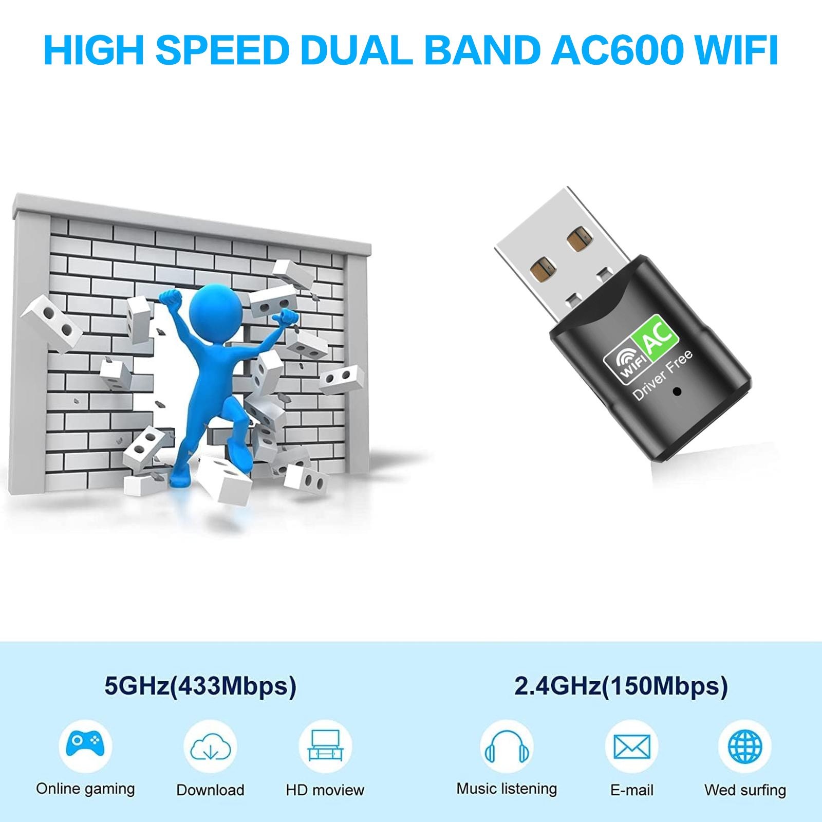 AC600 USB WiFi アダプター、デュアルバンド 2 - Smart Home For Pc のレビューと価格