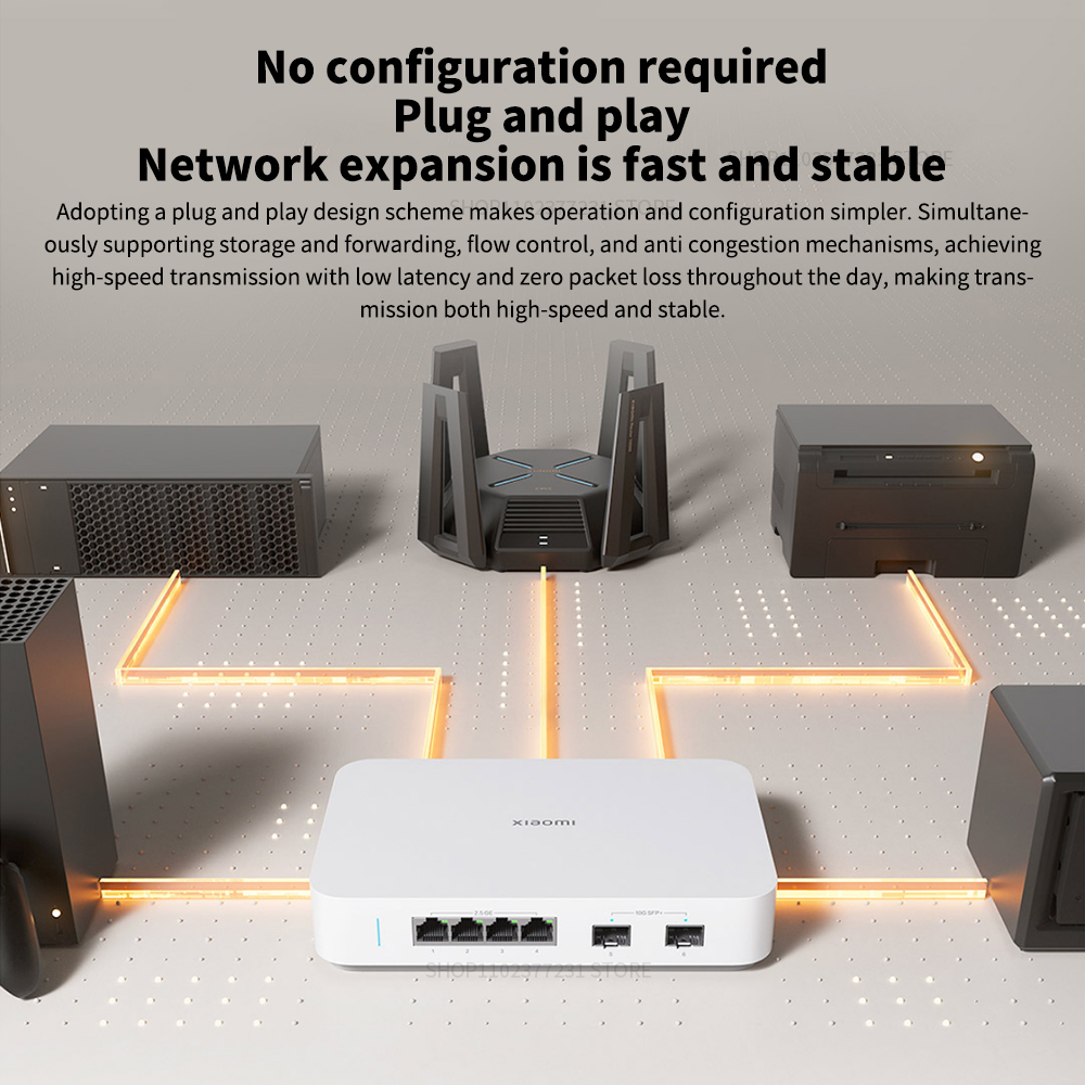 Xiaomi-mi 10gイーサネットスイッチ、ミニネットワ - Smart Home Xiaomi Hub 2 のレビューと価格