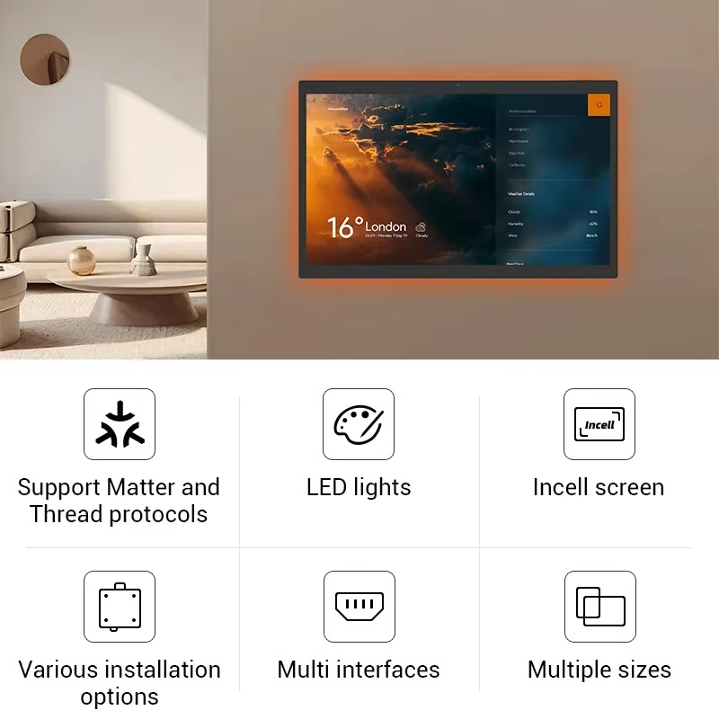 10.1インチと15.6インチの手動式Android IPS - Smart Home Wifi のレビューと価格